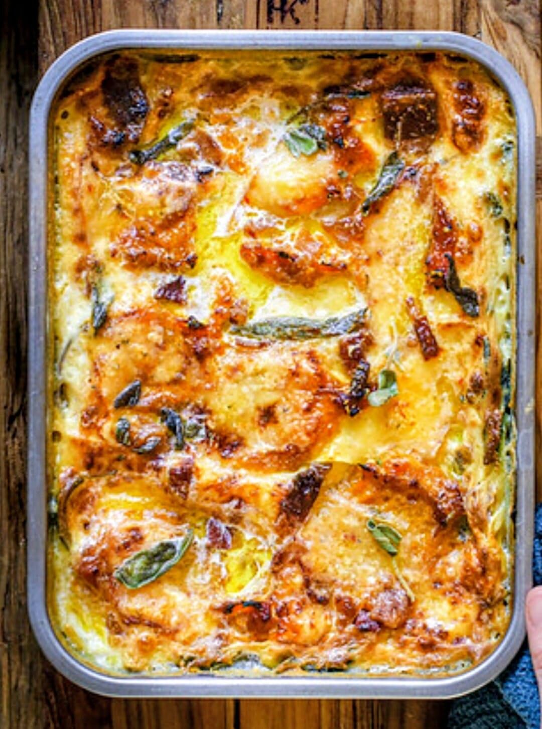 Lasagnes maison à la butternut et au chèvre